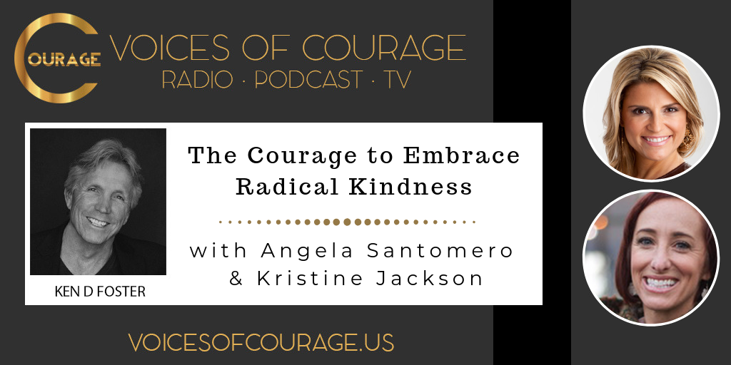 Voices of Courage - Episode 066 with guests Angela Santomero and Kristine Jackson - Show Graphic